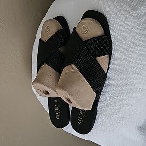 GUESS women's glitzin embellished flat size 8